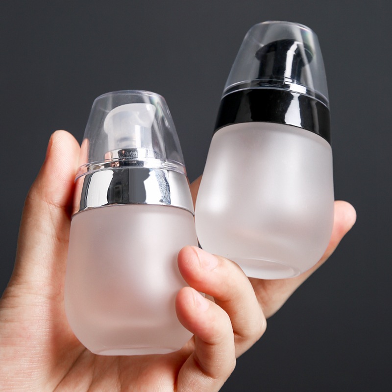 Luxury Skincare Packaging - Пустая пластиковая матовая двухслойная стеклянная бутылка